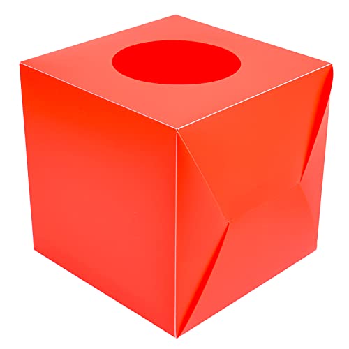 Veemoon Gewinnspielbox aus Kunststoff mit Klassischem Roten Design Transparente Abstimmungsbox für Lotterietickets Spenden und Partyspiele für Veranstaltungen und Feiern von Veemoon