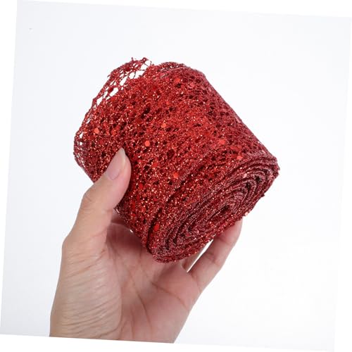 Veemoon Glitzerndes Mesh Schleifenband mit Drahtkante Breit Flexibles Geschenkband für DIY Dekorationen Hochzeits und Weihnachtsgeschenke Langlebiges Polyester und Eisen von Veemoon