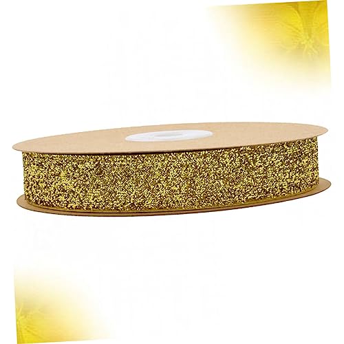 Veemoon Goldene Flocking Geschenkband Unelastisches Dekorationsband für DIY Basteln Party Hochzeitsdeko Langlebiges Material Lang Veemoon Goldene Flocking Geschenkband Unelastisches Dekorationsband für DIY Basteln Party Hochzeitsdeko Langlebiges Material Lang von Veemoon