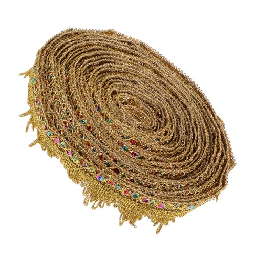 Veemoon Goldene Spitzenborte mit Pailletten Metallisches Zierband für DIY Handwerk Kleidung Verzierungen Bouquet Dekoration Vielseitig Langlebig Veemoon Goldene Spitzenborte mit Pailletten Metallisches Zierband für DIY Handwerk Kleidung Verzierungen Bouquet Dekoration Vielseitig Langlebig von Veemoon