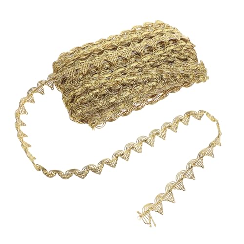 Veemoon Goldene Zierborte Spitzenband Roll Vielseitige Robuste Dekorative Stoffspitze für Brautkleider Tanzkostüme Puppenkleider und Diy-bastelarbeiten Veemoon Goldene Zierborte Spitzenband Roll Vielseitige Robuste Dekorative Stoffspitze für Brautkleider Tanzkostüme Puppenkleider und Diy-bastelarbeiten von Veemoon