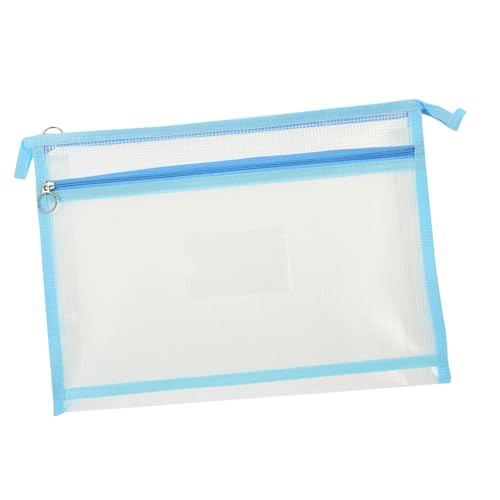 Veemoon Große Mesh Zipper Tasche mit Doppelreißverschluss Transparente Dokumentenmappe für Schüler und Büro Verschleißfestes Organizer Täschchen zur Aufbewahrung von Schreibwaren und von Veemoon