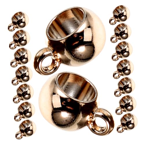 Veemoon Große Perlen Rosegold Rund Schmuckperlen Für Schmuck Selber Machen DIY Kreative Bastelperlen Für Armbänder Und Halsketten von Veemoon