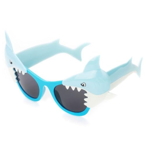 Veemoon Hai-brille Strand Dekorationen Hai- Schnapsgläser Glas Parodie Brille Hai Glasstütze Lustige Brille Blau von Veemoon