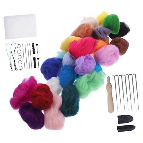 Veemoon Handgefertigte Filzwolle Füllwatte Farben DIY Bastelset für Einfaches Needle Felting Starter Kit Nähspielzeug für Eltern Junge Mädchen Aktivitäten Geeignet für Anfänger und Profis Veemoon Handgefertigte Filzwolle Füllwatte Farben DIY Bastelset für Einfaches Needle Felting Starter Kit Nähspielzeug für Eltern Junge Mädchen Aktivitäten Geeignet für Anfänger und Profis von Veemoon