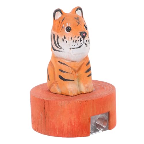 Veemoon Handgefertigter Holz-tiger-anspitzer Präziser Kleiner Tragbarer Bleistiftspitzer für Niedliches Realistisches Tier-design für Schule Zuhause und Unterwegs von Veemoon