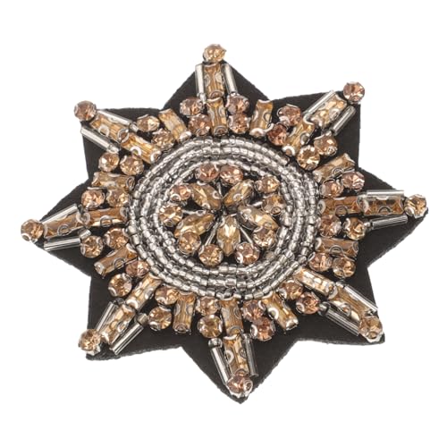 Veemoon Handgefertigter Strass Aufnäher Patch Blumenmotiv Langlebige und Strassapplikation Modisches Design für DIY Kleidung Dekoration Geeignet zum Reparieren und Verschönern von von Veemoon