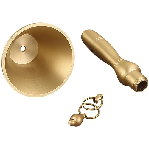 Veemoon Handglocke aus Reinem Kupfer Vintage Musikinstrument für Laute Empfangsglocke für Restaurants und Partys Vielseitig Einsetzbar als und Trainingsglocke von Veemoon