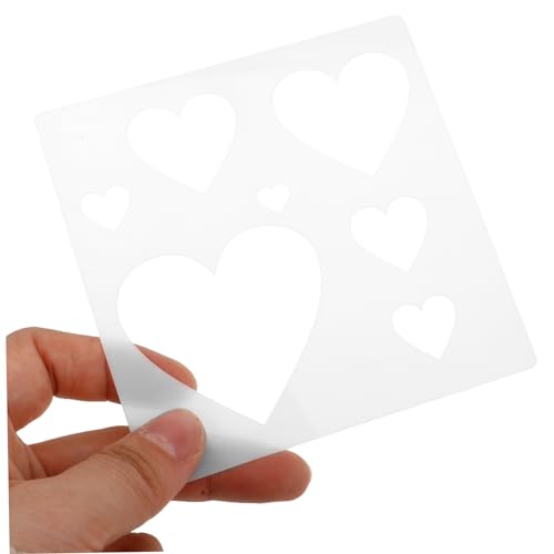 Veemoon Herzschablone Kunststoff Wiederverwendbar Leicht Flexibel für Frühlings und Feiertagsdeko DIY Malvorlage mit Herzmotiv für Planner Scrapbooking Hochzeit und Valentinstag von Veemoon
