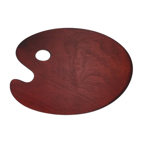 Veemoon Holz pigmentpalette Oval Malpalette mit Stabiler Oberfläche Farbmischtablett für Ölfarben Acrylfarben Aquarell Künstlerbedarf für Erwachsene und Schüler von Veemoon