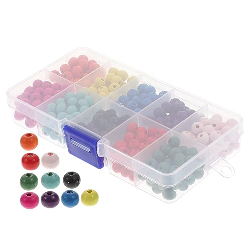Veemoon Holzperlen Gemischte Farben für DIY Schmuck Basteln Home Decor Natürliche Holzperlen mit Löchern Armbänder Anhänger Sicher und Langlebig von Veemoon
