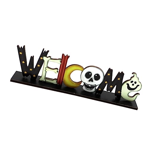 Veemoon Holzschriftzug Halloween – Freistehendes Schild Für Die Perfekte Halloween-Dekoration - Ideal Für Esstisch Geisterpartys Und Süßes Oder Saures 1 Stück Rustikales Design Veemoon Holzschriftzug Halloween – Freistehendes Schild Für Die Perfekte Halloween-Dekoration - Ideal Für Esstisch Geisterpartys Und Süßes Oder Saures 1 Stück Rustikales Design von Veemoon