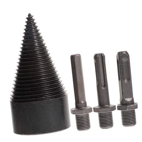 Veemoon Holzspalter Bohrer Splitting Drill Bit mit Sechskantschaft und Bohrgriffen Verschleißfestes Stahl holzbohrer Brennholzspaltung Langlebig und Hitzebehandelt Geeignet für Garten und von Veemoon