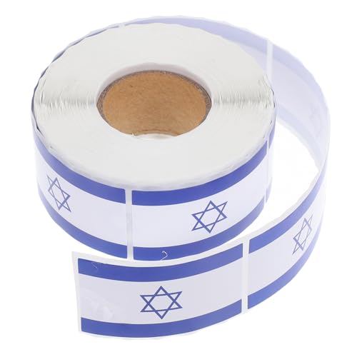 Veemoon Israel Flag Sticker Langlebig und Widerstandsfähig Ablösbar ohne Rückstände Vielseitig für Rucksack Laptop und Kinderautos Farbecht und Dekorativ DIY Planner Flaggenaufkleber von Veemoon