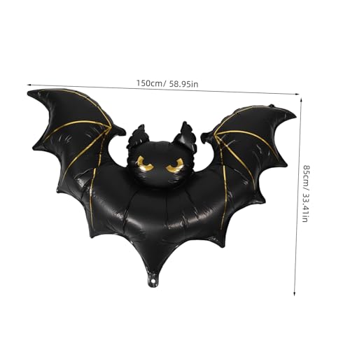 Veemoon Jumbo Aufblasbarer Halloween-bat Schwarze Folien-ballon-dekoration Für Unheimliche Haus Gartenpartys Für Gruselige Feierlichkeiten von Veemoon
