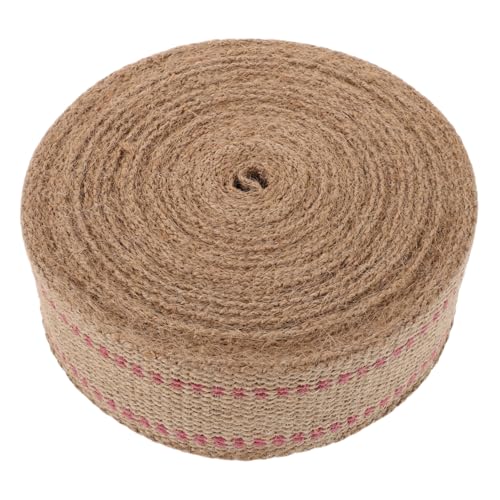 Veemoon Jute-gurtband mit Rotem Streifen Breit Strapazierfähiges Naturmaterial für Möbelpolsterung Stuhlreparatur DIY Handwerk Robustes Langlebiges Polsterband Veemoon Jute-gurtband mit Rotem Streifen Breit Strapazierfähiges Naturmaterial für Möbelpolsterung Stuhlreparatur DIY Handwerk Robustes Langlebiges Polsterband von Veemoon