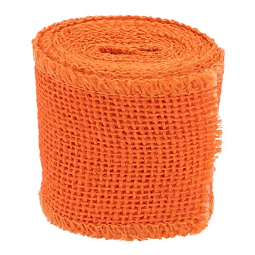Veemoon Juteband 2m in Orange Und Rot – Hochwertiges Stoffband Für DIY - Bastelarbeiten Und – Ideal Für Dekoration - Herbstprojekte Und Kreative Verpackungen von Veemoon