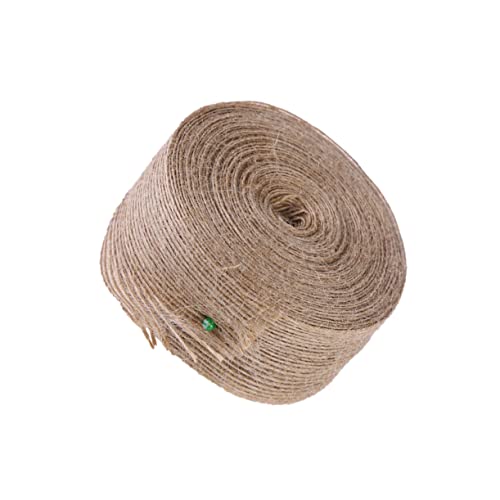 Veemoon Juteband Breit Natürliches Bastband für Dekoration DIY Handwerk Blumenvasen Geschenkverpackung Braun Robustes Webband Vielseitig Einsetzbar von Veemoon