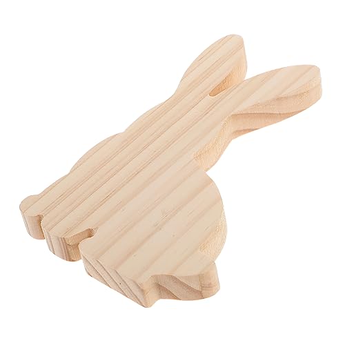Veemoon Kaninchen Holzfigur Süßes Holz Für Ostern DIY Osterschmuck Holz Hasen Ornament Für Tischdekoration von Veemoon