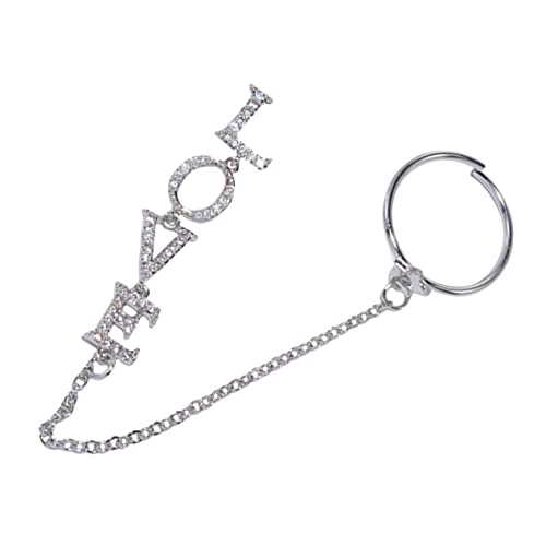 Veemoon Ketten Nagelschmuck für Maniküre Zirkonia Love Design Glänzende Kette für Kreative Nagelkunst für DIY und Kunstnägel Silberfarbene Nageldekoration Veemoon Ketten Nagelschmuck für Maniküre Zirkonia Love Design Glänzende Kette für Kreative Nagelkunst für DIY und Kunstnägel Silberfarbene Nageldekoration von Veemoon