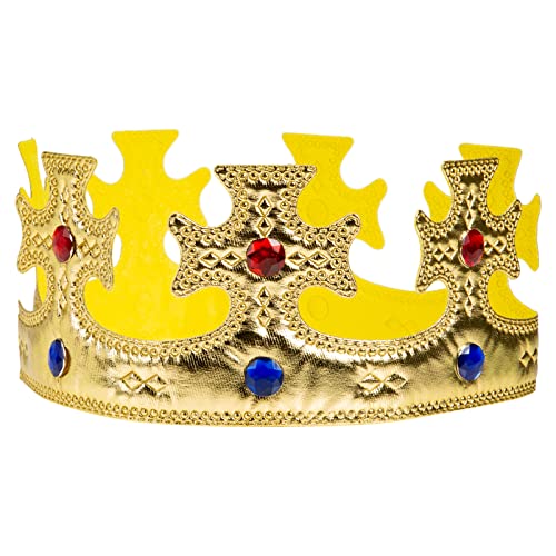 Veemoon Kinder-Königskrone aus Stoff, goldene Ball-König- und Königin-Krone, Geburtstagsparty, Kopfbedeckung, Tiara, Dekoration, Cosplay, Kostüm, Zubehör, Foto-Requisiten Veemoon Kinder-Königskrone aus Stoff, goldene Ball-König- und Königin-Krone, Geburtstagsparty, Kopfbedeckung, Tiara, Dekoration, Cosplay, Kostüm, Zubehör, Foto-Requisiten von Veemoon