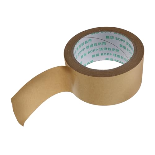 Veemoon Klebeband aus Kraftpapier Paketklebeband aus Karton Kartonband Speicherband Trockenbau-Papierband beschreibbares Dichtungsband Papierversandband Rahmendichtband Bastelband Braun von Veemoon