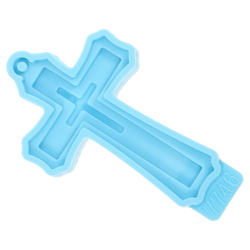Veemoon Kreuz Silikonform für Epoxidharz Gießprojekte Diy Kreuzanhänger Gießform für Schlüsselanhänger und Kreative Bastelarbeiten Blau von Veemoon