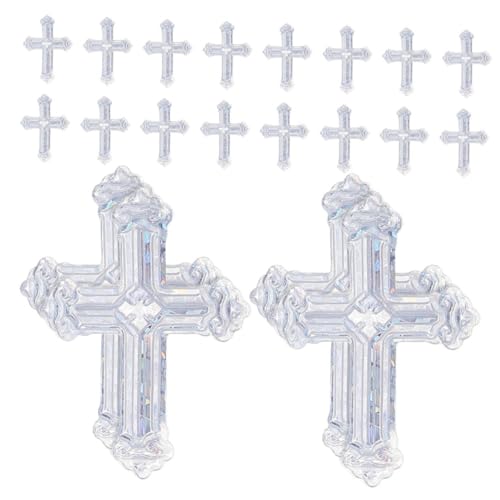 Veemoon Kreuz-konfetti aus Langlebigem Kunststoff Farbenfrohe Streudeko für Hochzeit Taufe und Religiöse Feiern Gleichmäßig Geschnitten für Festliche Tische Einfach zu Reinigen Sakrale von Veemoon