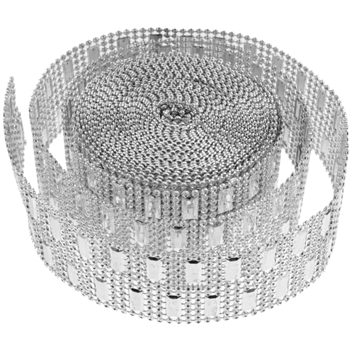 Veemoon Kristall Strassband Doppelte Reihe Glänzendes Diamant Mesh Band für Hochzeit Party DIY Kostüm Schmuck Dekoration Silber Veemoon Kristall Strassband Doppelte Reihe Glänzendes Diamant Mesh Band für Hochzeit Party DIY Kostüm Schmuck Dekoration Silber von Veemoon