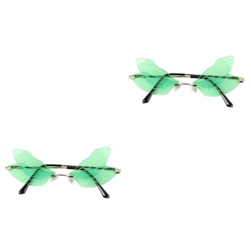 Veemoon Libellenflügel Partybrille – Rahmenlose Unregelmäßige Fotobrille Für Damen Und Herren - Perfekte Requisite Für Urlaubsfeiern Und Kreative Fotoshootings - 1 Stück von Veemoon