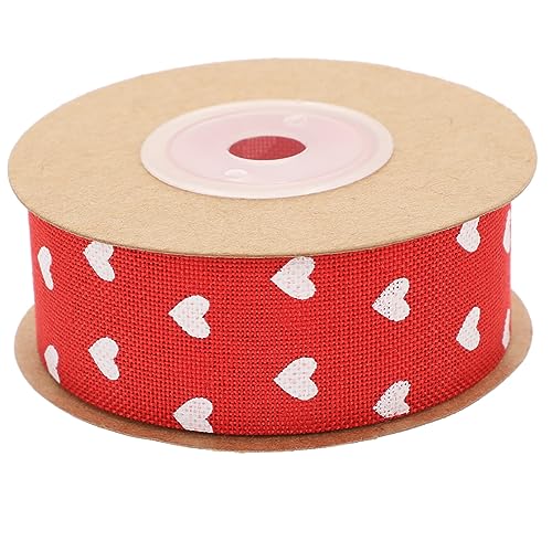 Veemoon Liebevolles Geschenkband mit Herzmotiv Rotes Satinband Vielseitiges Dekorationsband für Hochzeit Valentinstag DIY Verpackungen Glatte Oberfläche Knitterfrei Farbintensiv von Veemoon