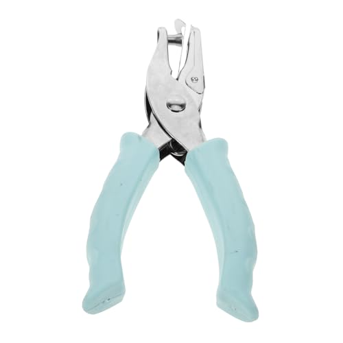 Veemoon Locher bürobedarf Metallstanzer Geschenkanhängerstanzer Briefumschlagstanzer Kunststoffkartenstanzer Papierstanzer zum Basteln Craft Hole Punch Papier stanzt Kieselgel Blue von Veemoon
