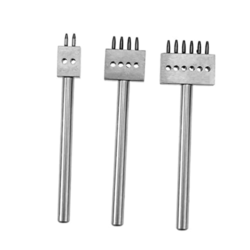 Veemoon Lochstanzer Set für Lederhandwerk DIY Prong Round Hole Chisel Werkzeug für Armbänder und Dekorationen Hochwertigem Gefertigt von Veemoon
