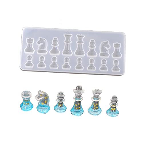 Veemoon Lustige DIY Schach Silikonform Epoxidharz Gießform für Handgemachte Dekoration und Bastelprojekte um Handwerke zu Kreieren von Veemoon