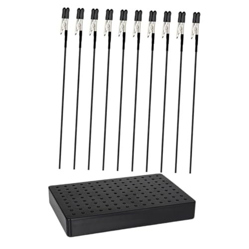 Veemoon Memo-Ordner Basis für den Lackierständer Büroklammer-Memo Binder Büroklammern Alligator -Clip -Malständer Papier organisieren Clip Modellierwerkzeuge für Airbrush PVC Schwarz von Veemoon