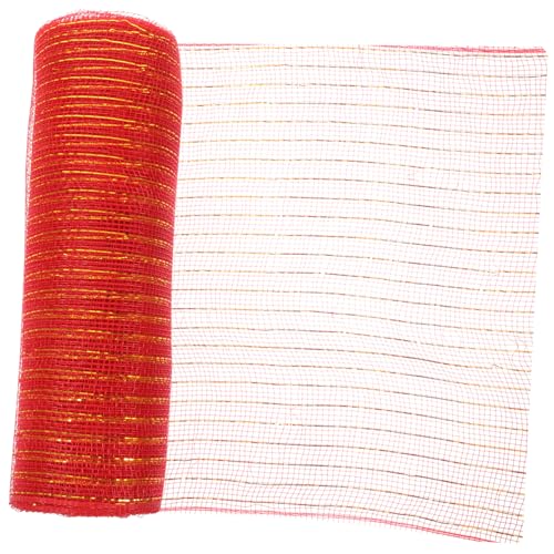 Veemoon Mesh Geschenkband aus Netzstoff Langlebiges DIY Bastelband für Geschenkverpackungen Blumenarrangements und Hochzeitsdekoration Vielseitiges Bequemes Tüllband in Rot Gold Veemoon Mesh Geschenkband aus Netzstoff Langlebiges DIY Bastelband für Geschenkverpackungen Blumenarrangements und Hochzeitsdekoration Vielseitiges Bequemes Tüllband in Rot Gold von Veemoon