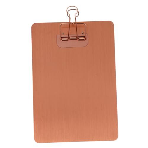 Veemoon Metal Clipboard Edelstahl Klemmbrett Schreibbrett mit Rosen Gold Clip Langlebig Stabil Geeignet für Büro Schule Restaurant Haushalt Veemoon Metal Clipboard Edelstahl Klemmbrett Schreibbrett mit Rosen Gold Clip Langlebig Stabil Geeignet für Büro Schule Restaurant Haushalt von Veemoon