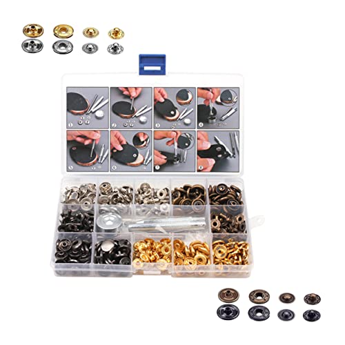 Veemoon Metal Druckknopf Set Farben mit Werkzeug DIY Knöpfe für Kleidung Taschen Handwerk für Kinderbekleidung Schuhe und Mehr von Veemoon