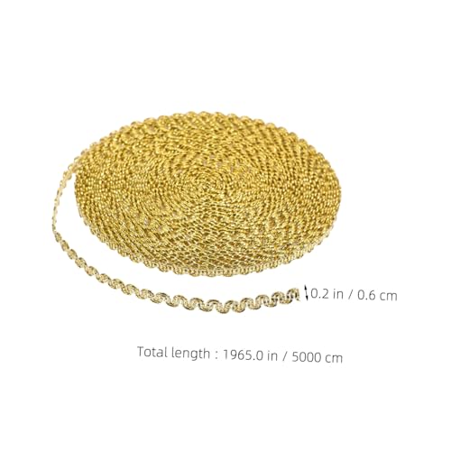 Veemoon Metallic Gold Gimp Braid Lace Trim Polyester Geflochtenes Spitzenband mit S-förmigem Muster Glänzende Verzierung für Brautkleider Kostüme DIY Schmuck und Dekoration Veemoon Metallic Gold Gimp Braid Lace Trim Polyester Geflochtenes Spitzenband mit S-förmigem Muster Glänzende Verzierung für Brautkleider Kostüme DIY Schmuck und Dekoration von Veemoon