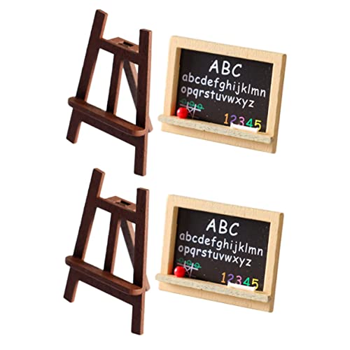 Veemoon Miniatur Holz Staffelei mit Mini Kreidetafeln Langlebige Puppenhaus Dekoration Realistische Micro Landschafts Ornament für Puppenhaus Zubehör und Tischdekoration Veemoon Miniatur Holz Staffelei mit Mini Kreidetafeln Langlebige Puppenhaus Dekoration Realistische Micro Landschafts Ornament für Puppenhaus Zubehör und Tischdekoration von Veemoon