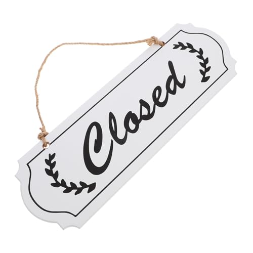 Veemoon Modernes Holzschild Open Closed Doppelseitiges Geschäftsschild mit Juteseil Wetterfestes Türschild für Restaurants Cafés Bars Sichtbares Minimalistisches Design von Veemoon