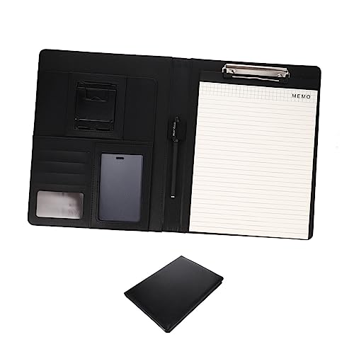 Veemoon Multi Funktionaler PU Ordner mit Reißverschluss Dokumentenmappe und Kartenfächern Praktische Schreibmappe für Büro und Konferenzen Schwarz Veemoon Multi Funktionaler PU Ordner mit Reißverschluss Dokumentenmappe und Kartenfächern Praktische Schreibmappe für Büro und Konferenzen Schwarz von Veemoon