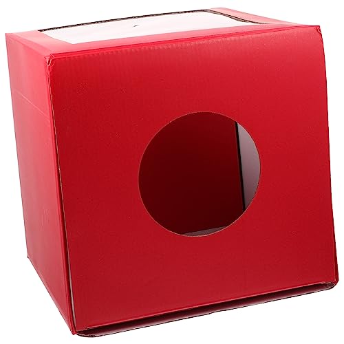 Veemoon Multifunktionale Gewinnspielbox Transparente Spendenbox für Verlosungen und Spiele für Partys und Veranstaltungen Hohe Bruchfestigkeit Rotes Design von Veemoon