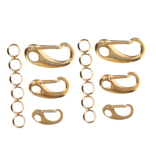 Veemoon Multifunktionaler Schmuckkarabiner aus Edelstahl Goldfarben Langlebiger Verbindungskarabiner für DIY Armbänder Halsketten und Schlüsselanhänger Kompakt und Leicht Tragbar Veemoon Multifunktionaler Schmuckkarabiner aus Edelstahl Goldfarben Langlebiger Verbindungskarabiner für DIY Armbänder Halsketten und Schlüsselanhänger Kompakt und Leicht Tragbar von Veemoon