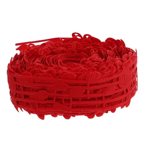 Veemoon Musiknoten Band aus Hochwertigem Polyester Strapazierfähiges DIY Bastel und Nähband Vielseitig für Geschenkverpackung Kleidungszubehör und Kreative Dekorationen Rotes Design Veemoon Musiknoten Band aus Hochwertigem Polyester Strapazierfähiges DIY Bastel und Nähband Vielseitig für Geschenkverpackung Kleidungszubehör und Kreative Dekorationen Rotes Design von Veemoon