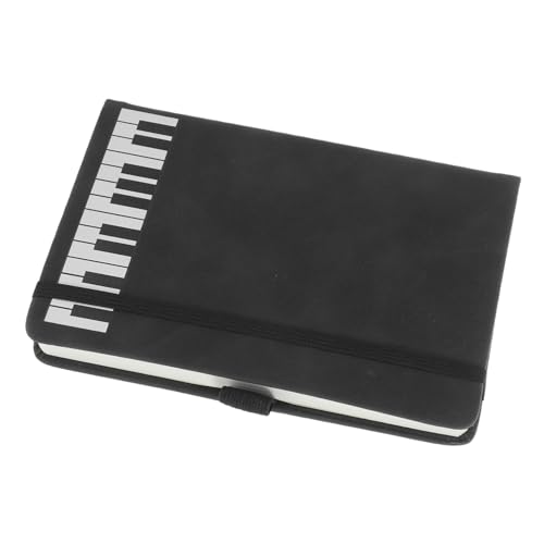 Veemoon Musiknotizbuch notizbuch für musikkomposition Musikthema Briefpapier Weihnachts-Notizblöcke Klaviernotizbuch Weihnachtstaschennotizbuch Notizblöcke für Frauen Pu Schwarz von Veemoon