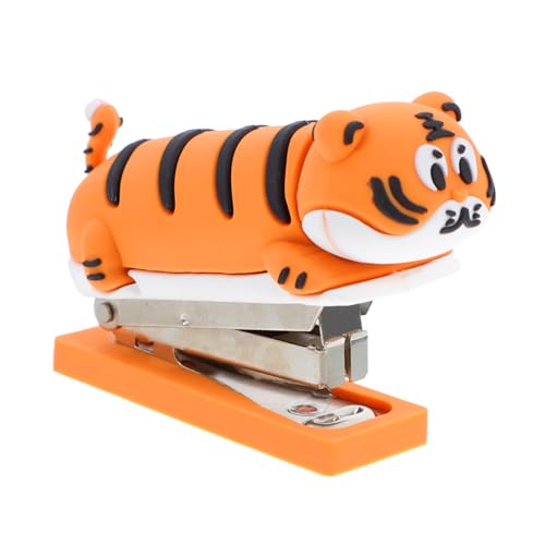 Veemoon Niedlicher Mini Tiger Hefter für Unterwegs Tragbares Handliches Heftgerät im Tierdesign für Schule und Büro für Kreative Anwendungen und Vielseitiges Heften von Veemoon