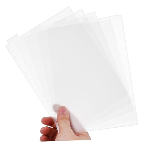 Veemoon Notebook Trennblätter Abnehmbare PVC Divider mit Löchern Transparente für Notizbuch und Planer Praktische Index Tabs für Schüler und Bürobedarf von Veemoon