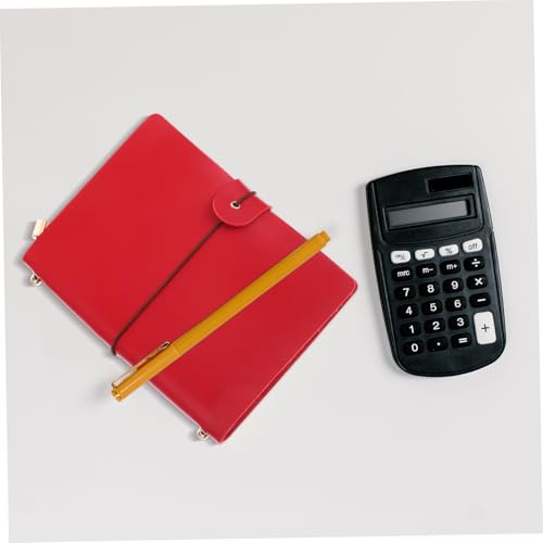 Veemoon Notizbuch aus Rotem Pu leder Nachfüllbar Kreatives Notizheft für Schüler Tägliche Planung Scrapbook Geschenk Vielseitiges Journal für Büro Schule und Unterwegs von Veemoon