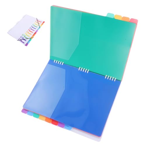 Veemoon Ordner Informationsbuch Aktenordner aus Kunststoff Aktenordner dekorativ Ordner mit mehreren Taschen Geldschein-Organizer mit Taschen Mehrfachtaschenordner Portfolio-Ordner pp Weiß von Veemoon